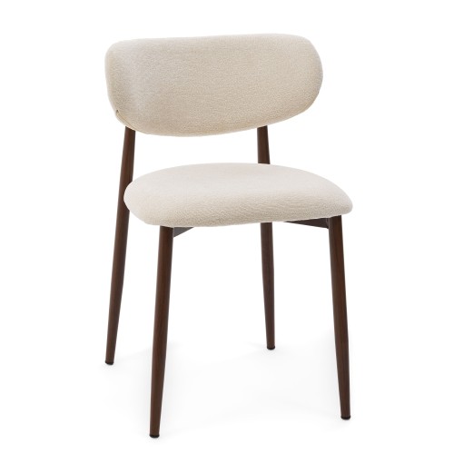 krzesło tapicerowane beżowe eleganckie do salonu